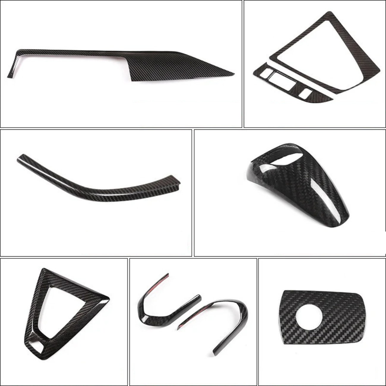 Suitable for 14-18 BMW M3 M4 true carbon fiber interior modification accessories central control head decorative cover