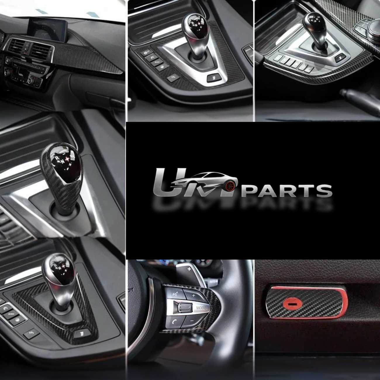 Suitable for 14-18 BMW M3 M4 true carbon fiber interior modification accessories central control head decorative cover