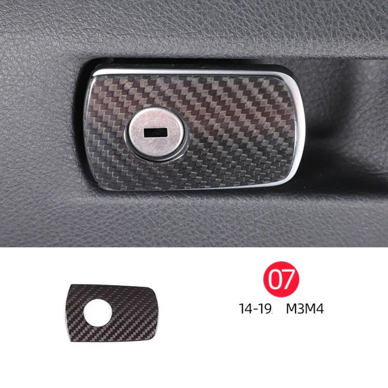 Suitable for 14-18 BMW M3 M4 true carbon fiber interior modification accessories central control head decorative cover