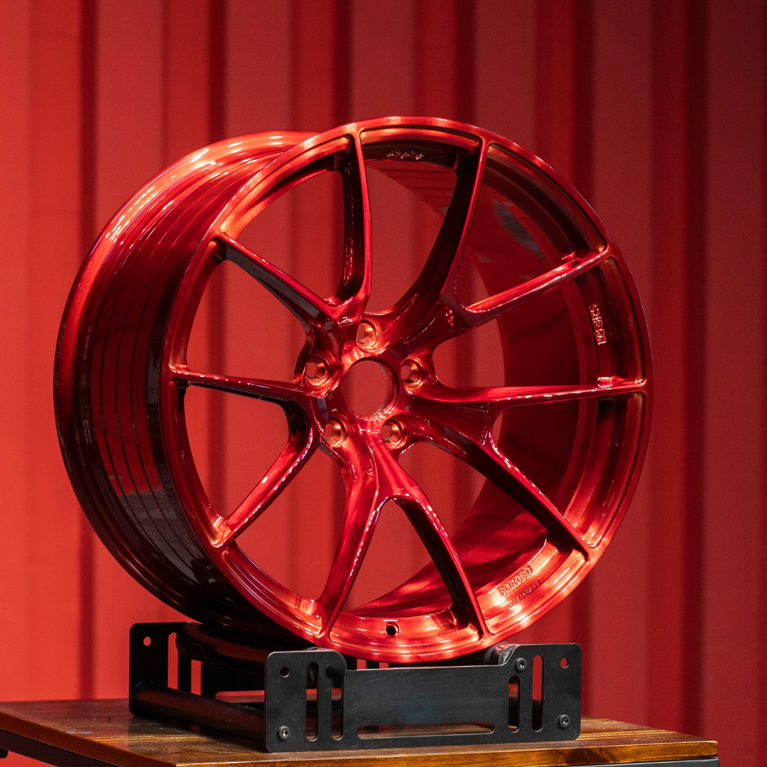 UMPARTS Forged Alloy Wheel – Multi-Spoke Performance Rim | Gloss Red Finish