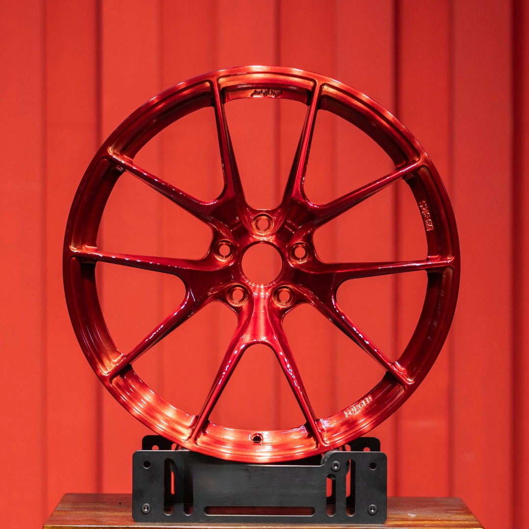 UMPARTS Forged Alloy Wheel – Multi-Spoke Performance Rim | Gloss Red Finish