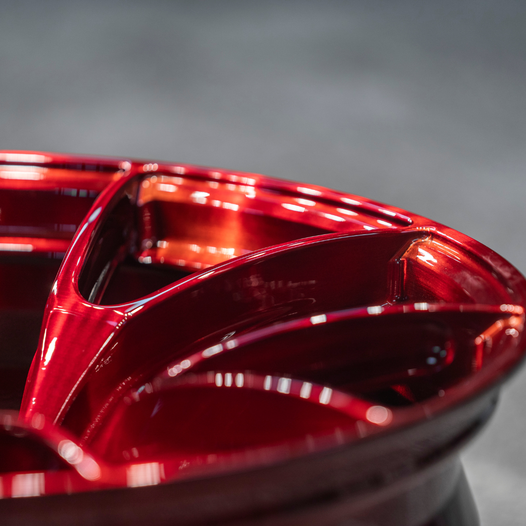 UMPARTS Forged Alloy Wheel – Multi-Spoke Performance Rim | Gloss Red Finish