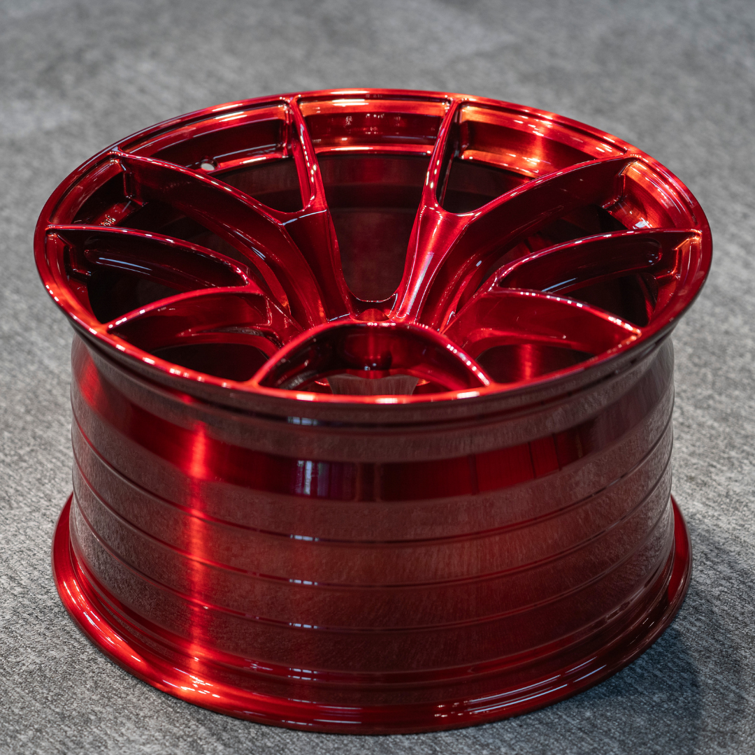 UMPARTS Forged Alloy Wheel – Multi-Spoke Performance Rim | Gloss Red Finish