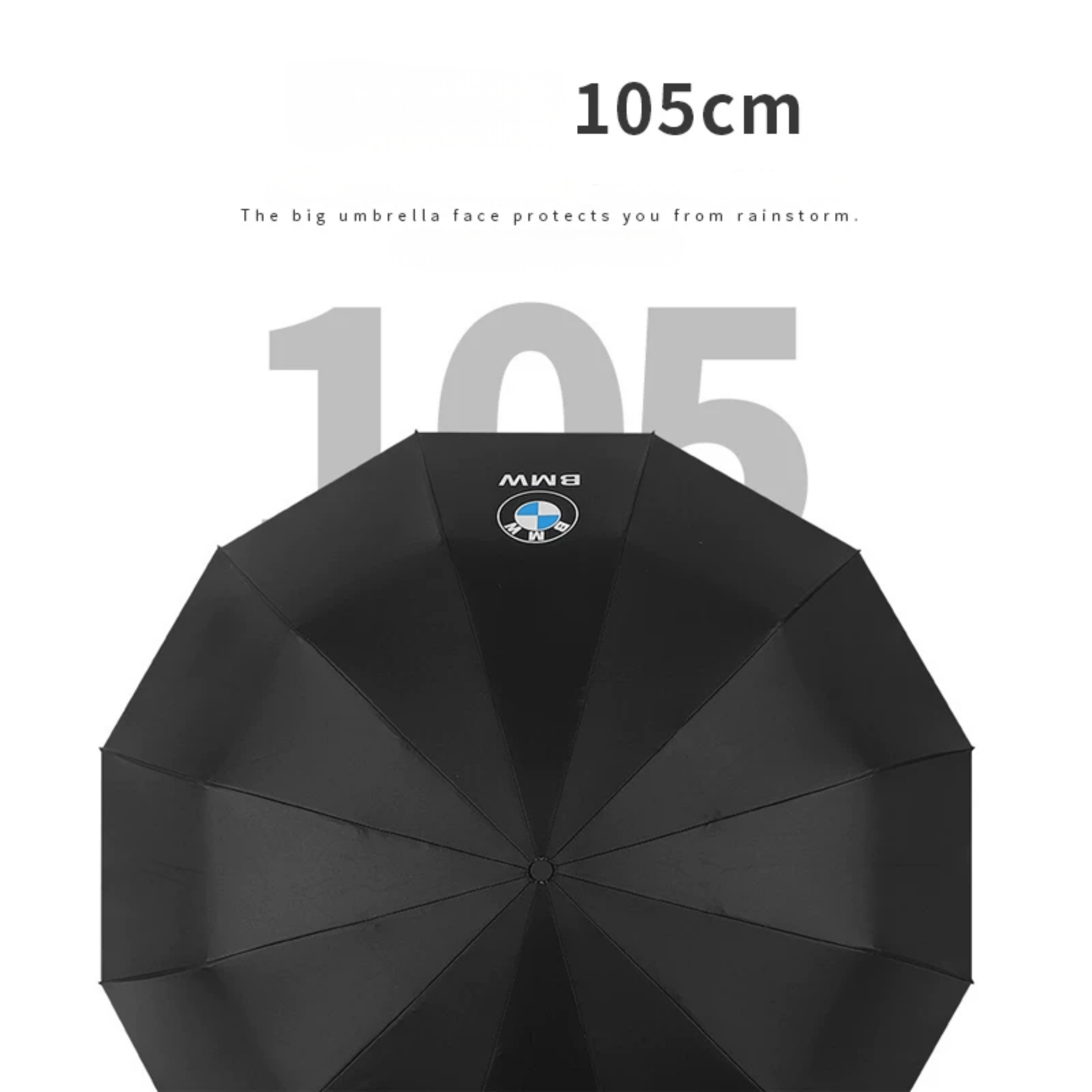 BMW Luxury Automatic Umbrella  12-Rib Windproof Long Handle Folding Umbrella