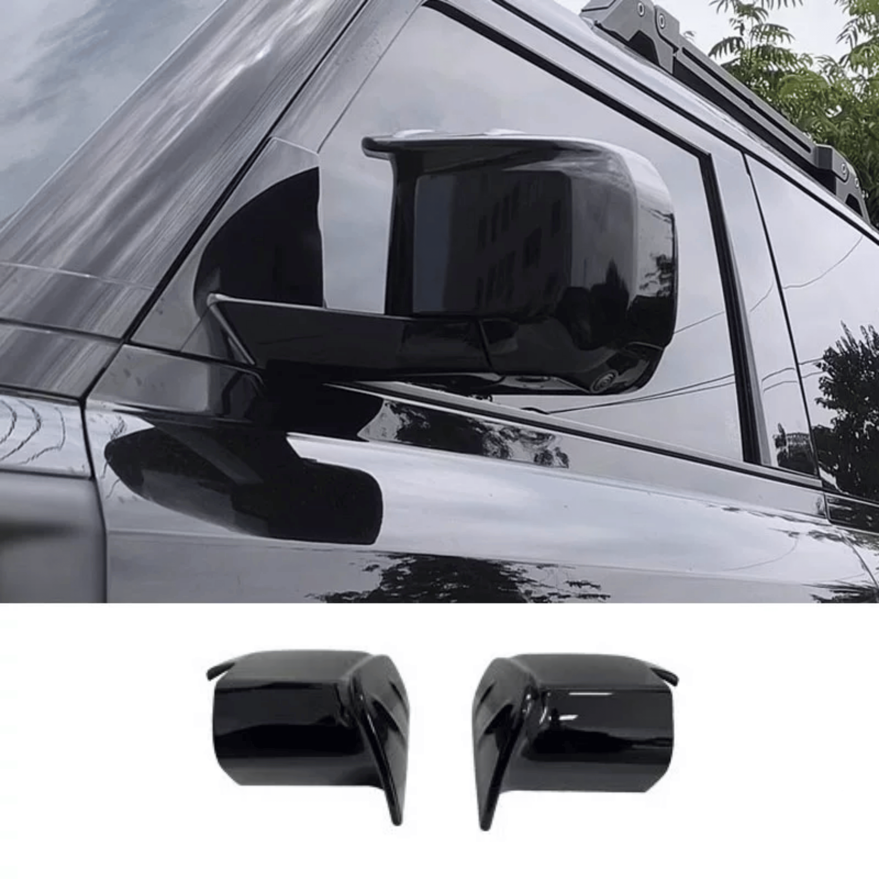 Dry Carbon Fiber Mirror Covers for Land Rover Defender (2020-2026)  Side Mirror Cap Protection Upgrade
