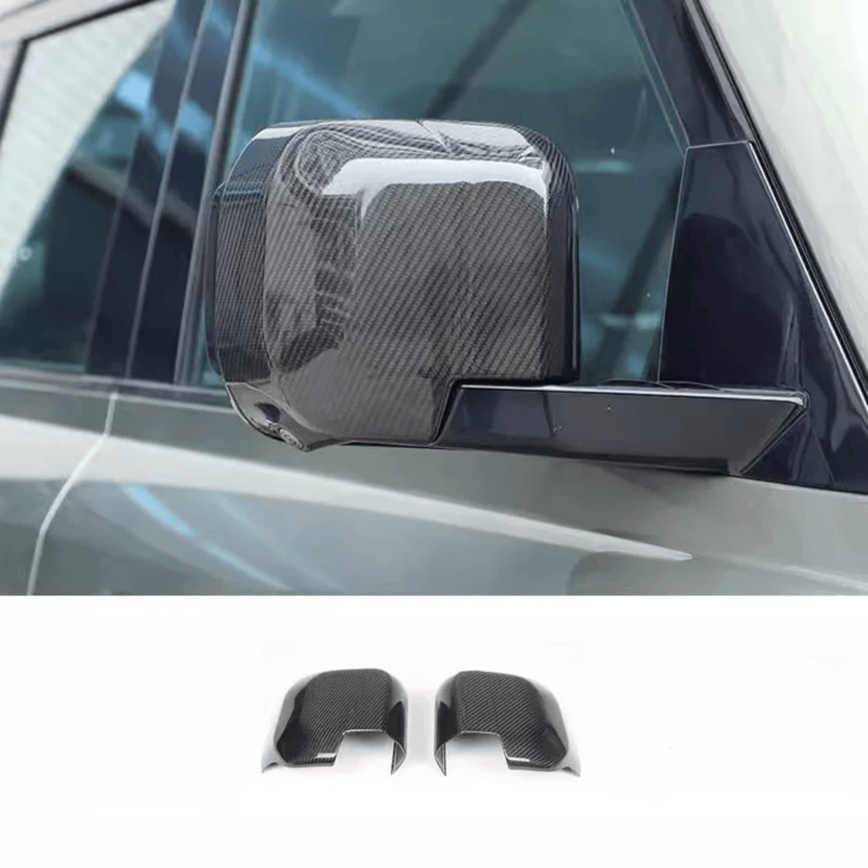 Dry Carbon Fiber Mirror Covers for Land Rover Defender (2020-2026)  Side Mirror Cap Protection Upgrade