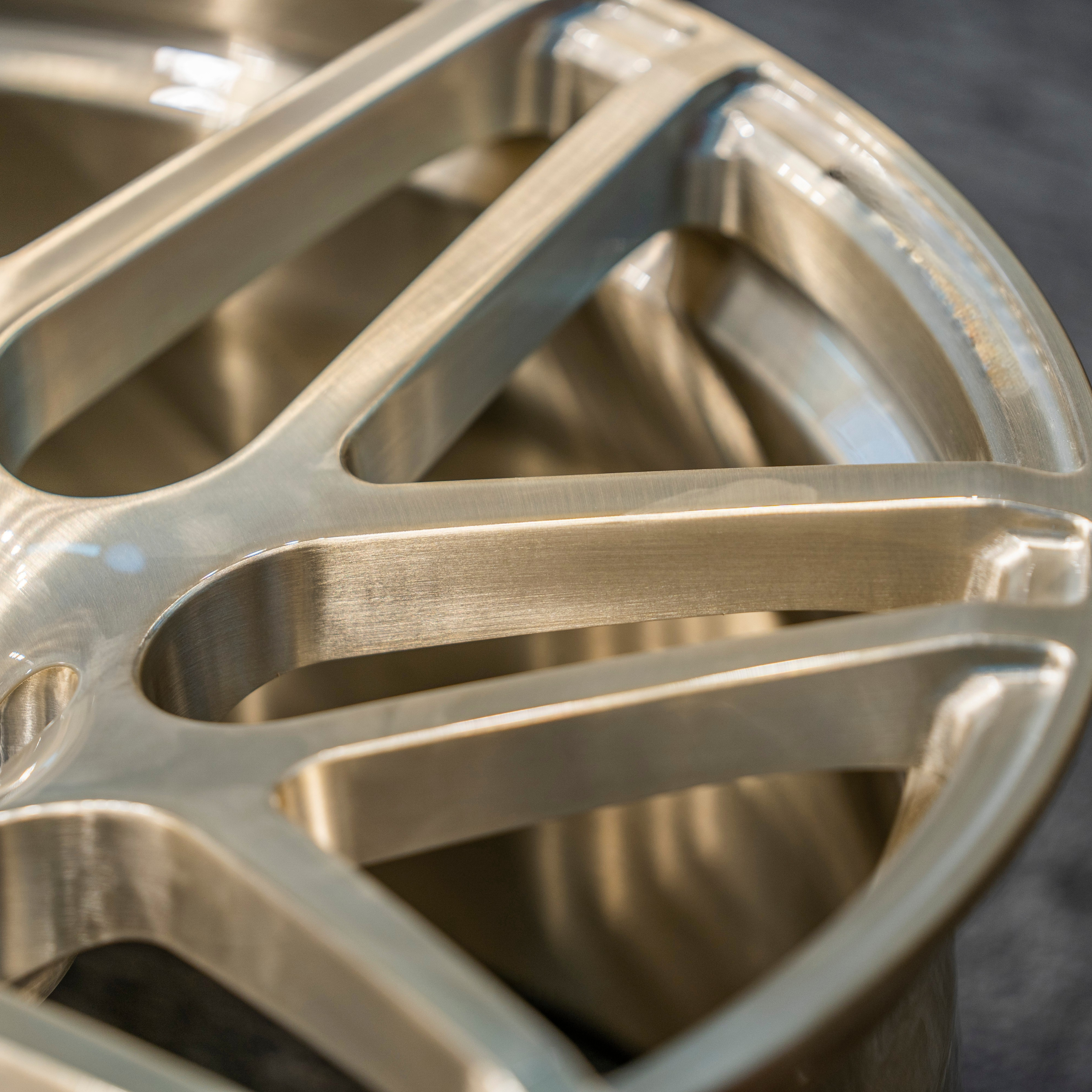 UMPARTS T6061 Forged Alloy Wheel – Multi-Spoke Performance Rim | Brushed Champagne Finish