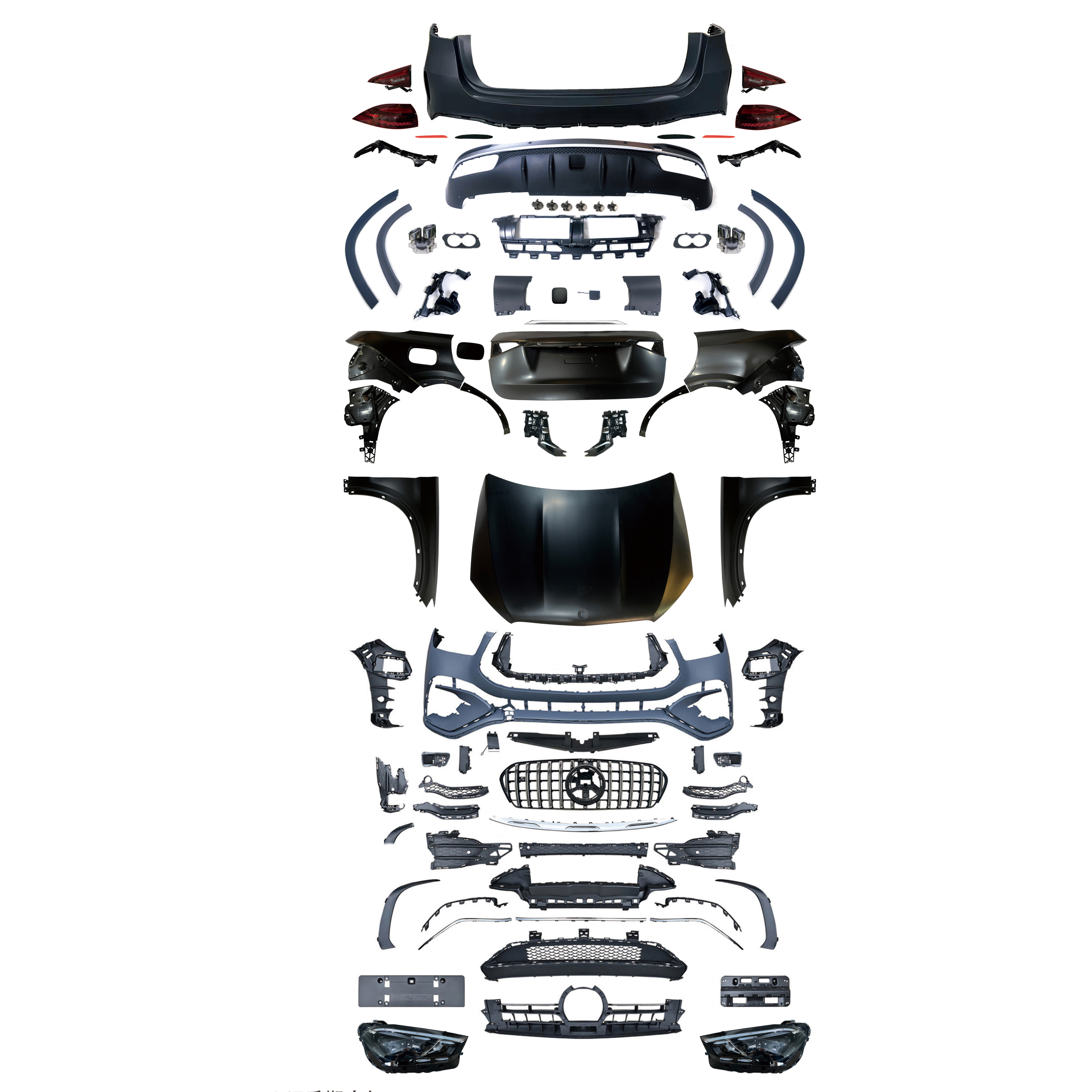 Mercedes-Benz ML / GLE W166 (2012–2019) to 2025 GLE53 AMG Body Kit Conversion | Full Upgrade Kit