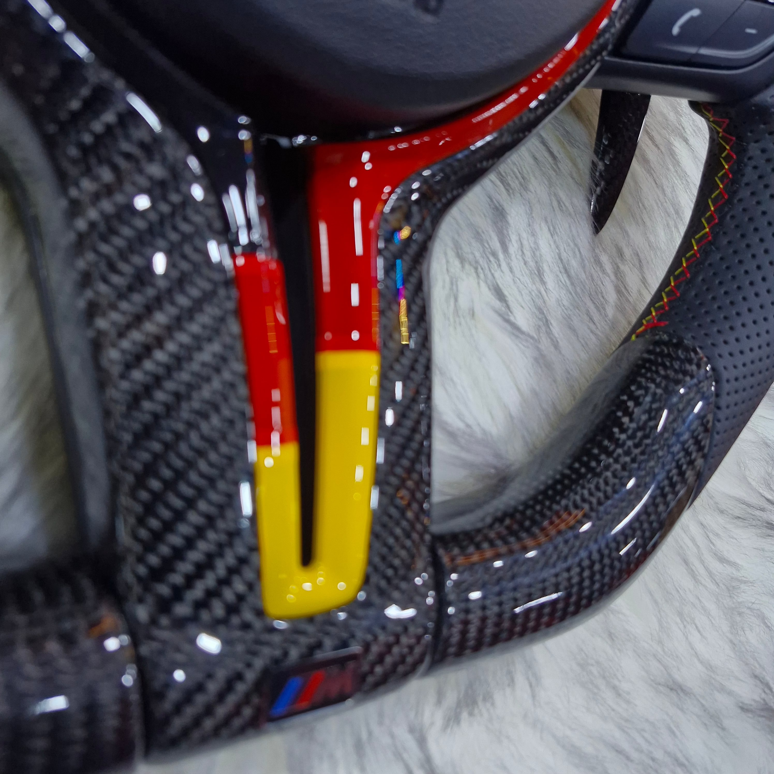 Carbon Steering Wheel with Led For BMW F Series 