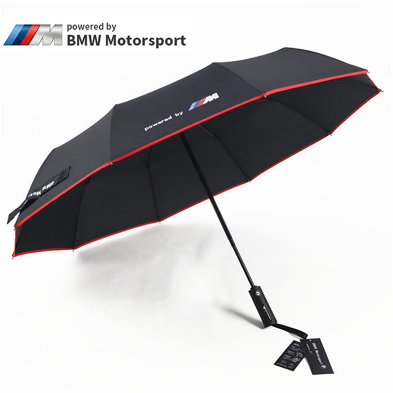 BMW Luxury Automatic Umbrella  12-Rib Windproof Long Handle Folding Umbrella