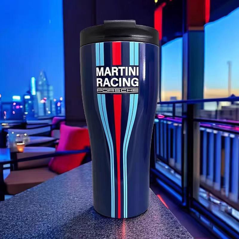 Porsche Stainless Steel Thermos Cup  Insulated Hot & Cold Water Bottle (Pink Pig / Glacier Blue / Metallic Grey)
