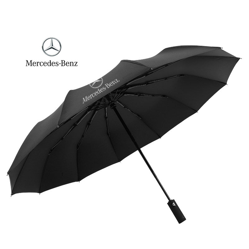 Mercedes-Benz Luxury Automatic Umbrella  12-Rib Windproof Large Folding Umbrella