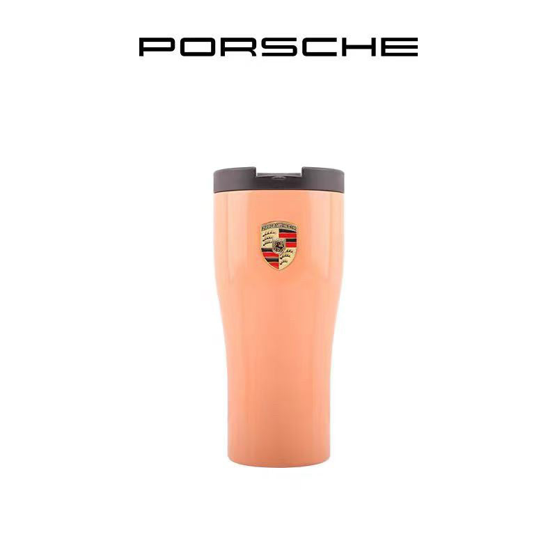 Porsche Stainless Steel Thermos Cup  Insulated Hot & Cold Water Bottle (Pink Pig / Glacier Blue / Metallic Grey)