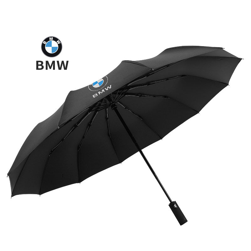 BMW Luxury Automatic Umbrella  12-Rib Windproof Long Handle Folding Umbrella