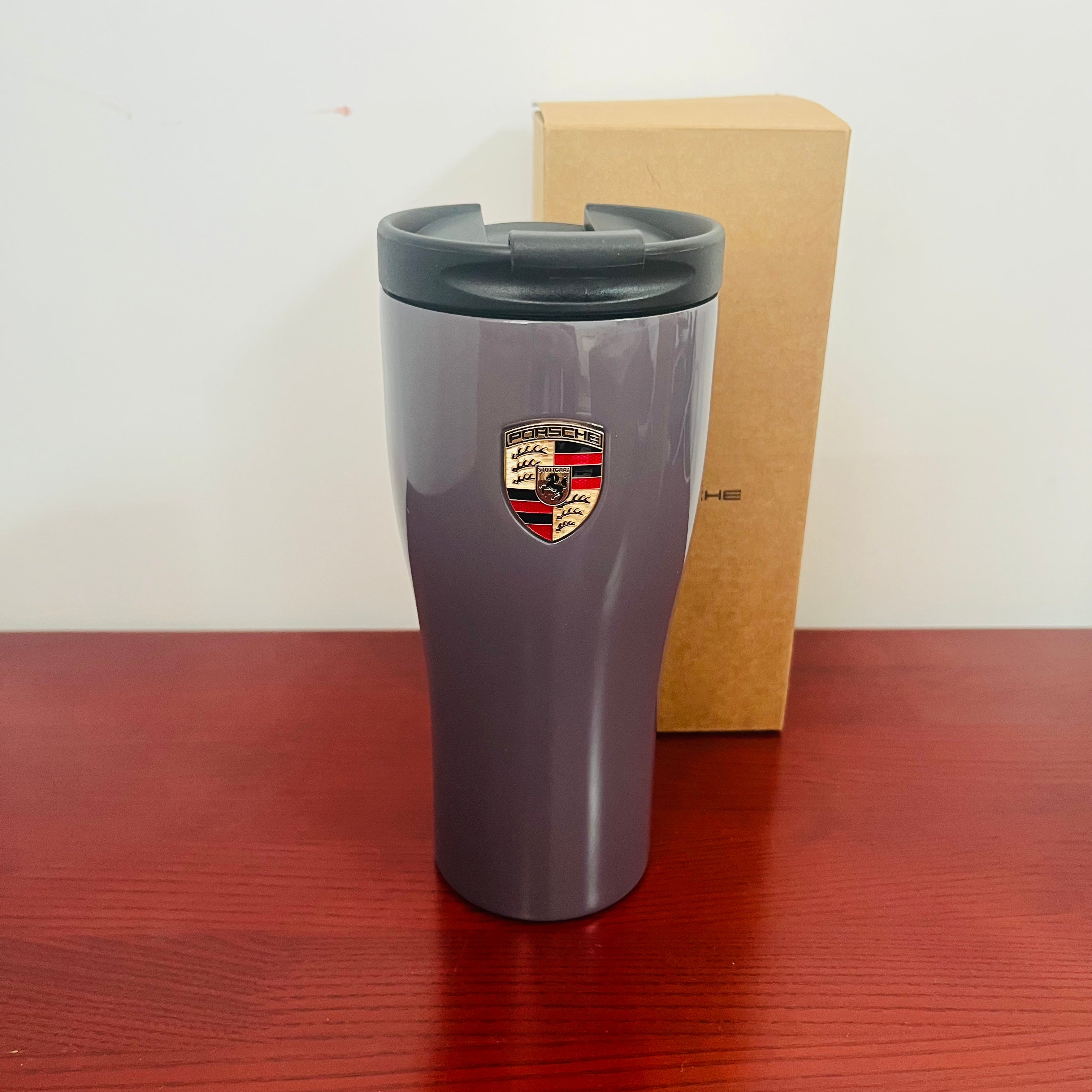 Porsche Stainless Steel Thermos Cup  Insulated Hot & Cold Water Bottle (Pink Pig / Glacier Blue / Metallic Grey)