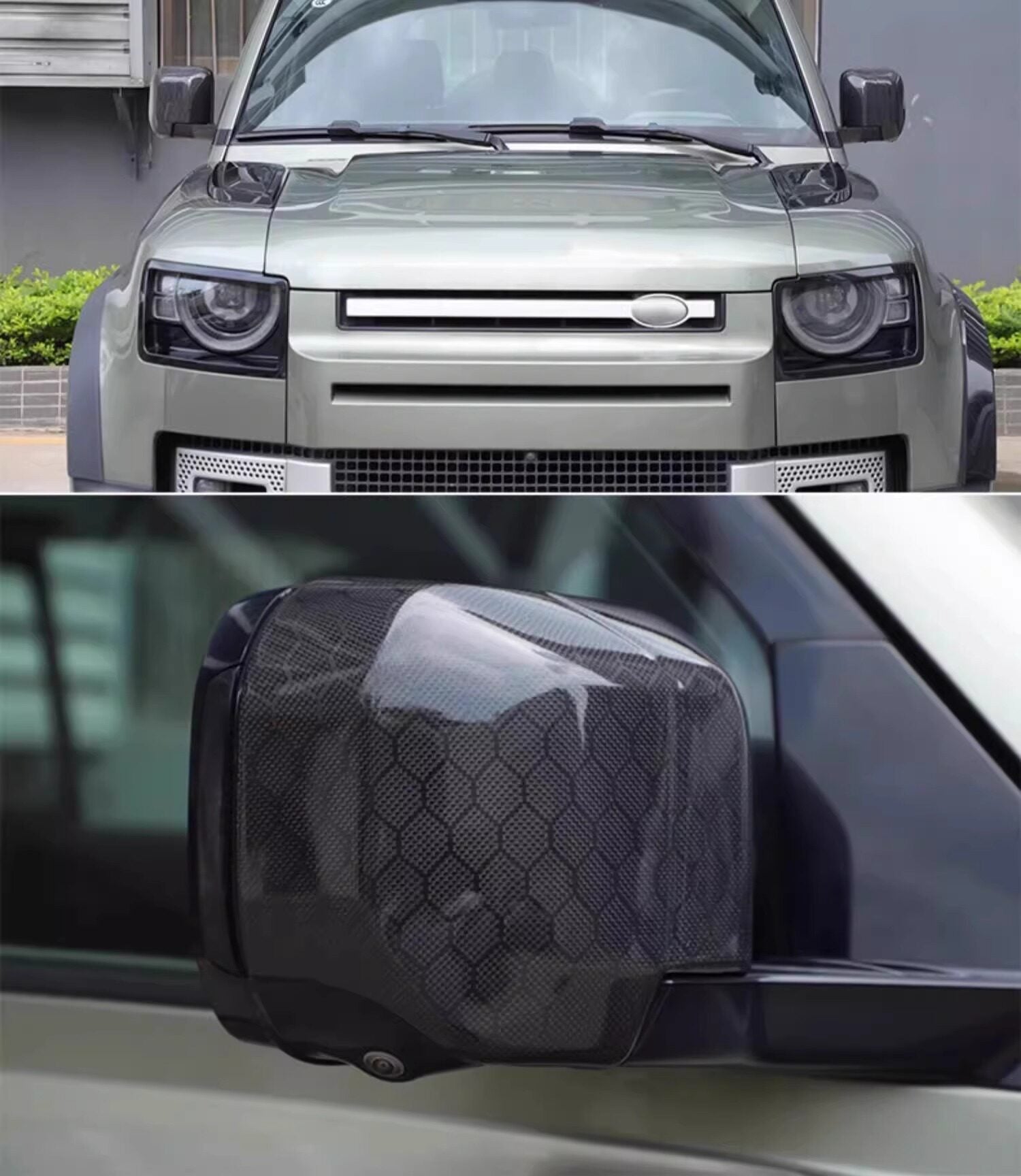 Dry Carbon Fiber Mirror Covers for Land Rover Defender (2020-2026)  Side Mirror Cap Protection Upgrade