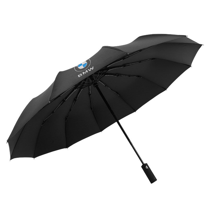 BMW Luxury Automatic Umbrella  12-Rib Windproof Long Handle Folding Umbrella
