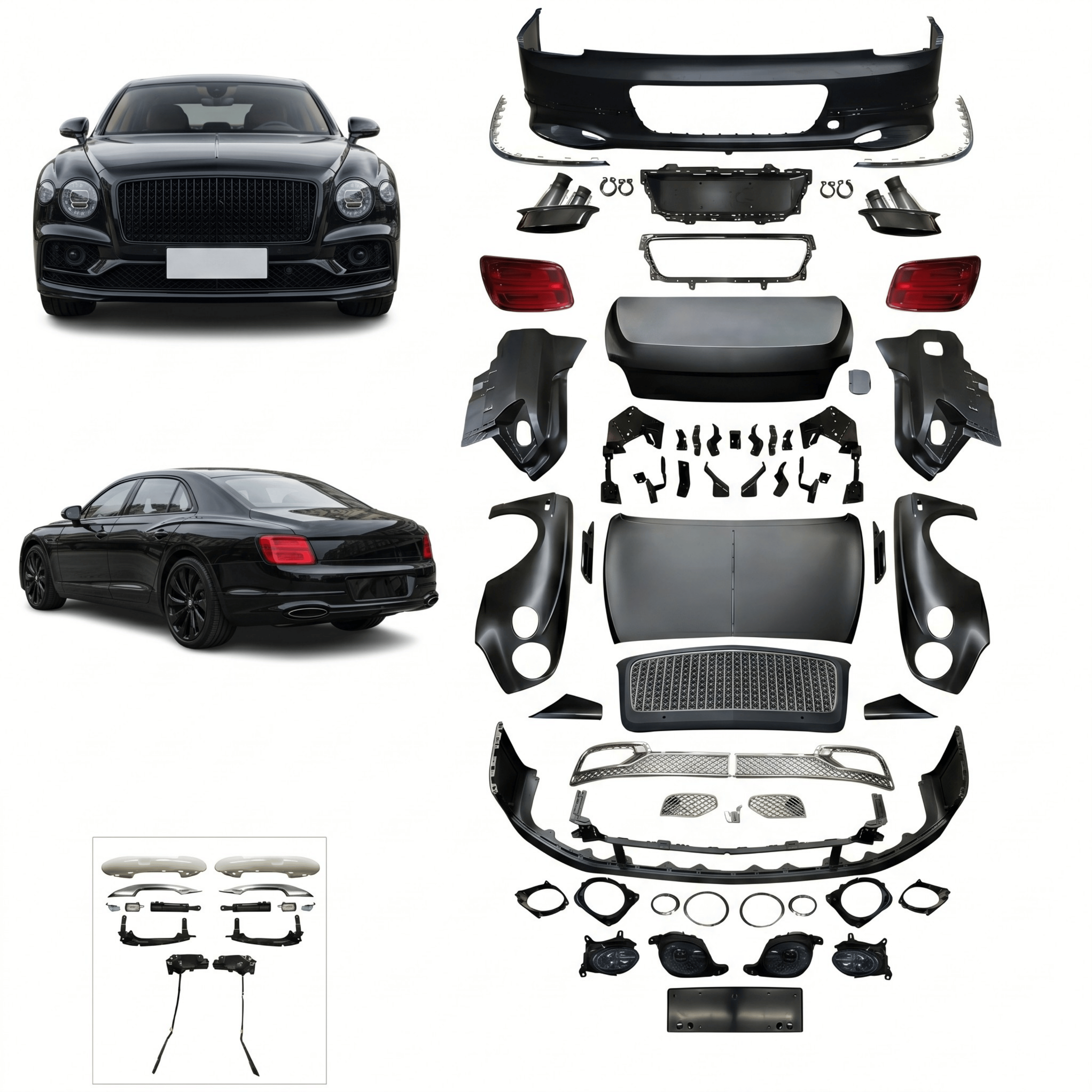 Bentley Flying Spur (2005–2019) Upgrade to 2020 Style Body Kit – Full Front & Rear Conversion Kit