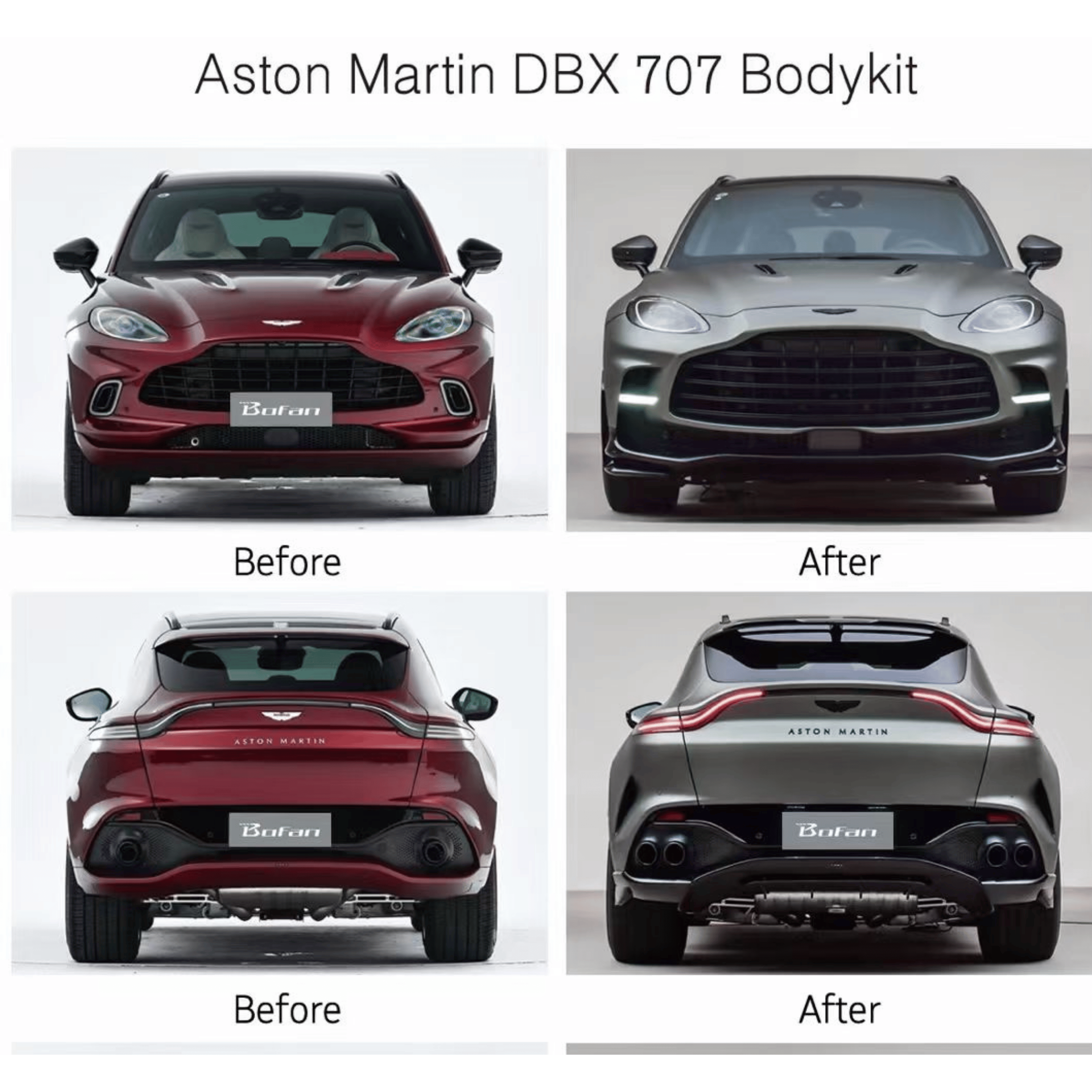 Dry Carbon Fiber Body Kit for Aston Martin DBX (DBX 707 style) – Full Aero Package (Front Bumper, Rear Diffuser, Side Skirts, Spoiler) | UMPARTS
