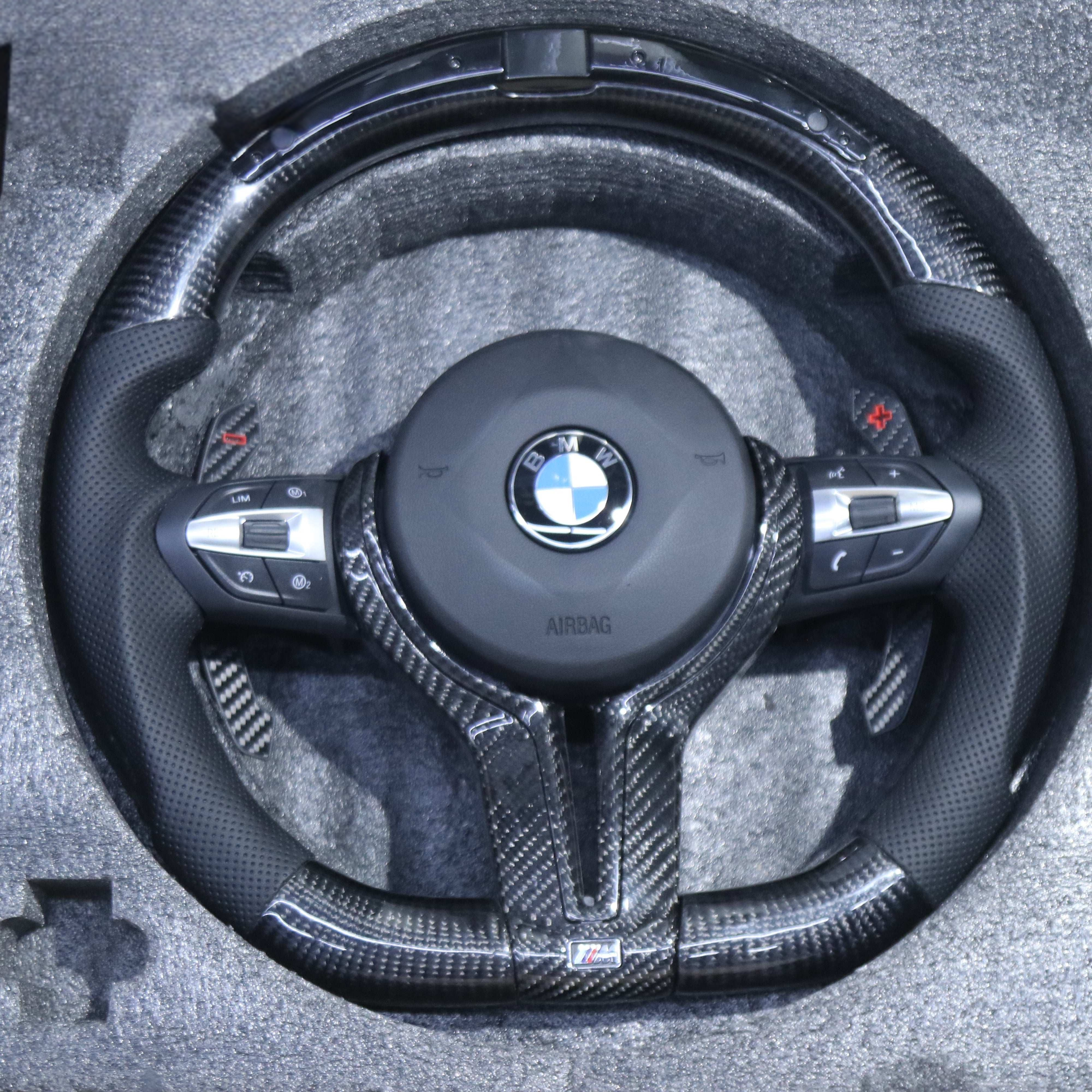 Carbon Fiber G Series Paddle Shifters Style with Led  Steering Wheel For BMW Series