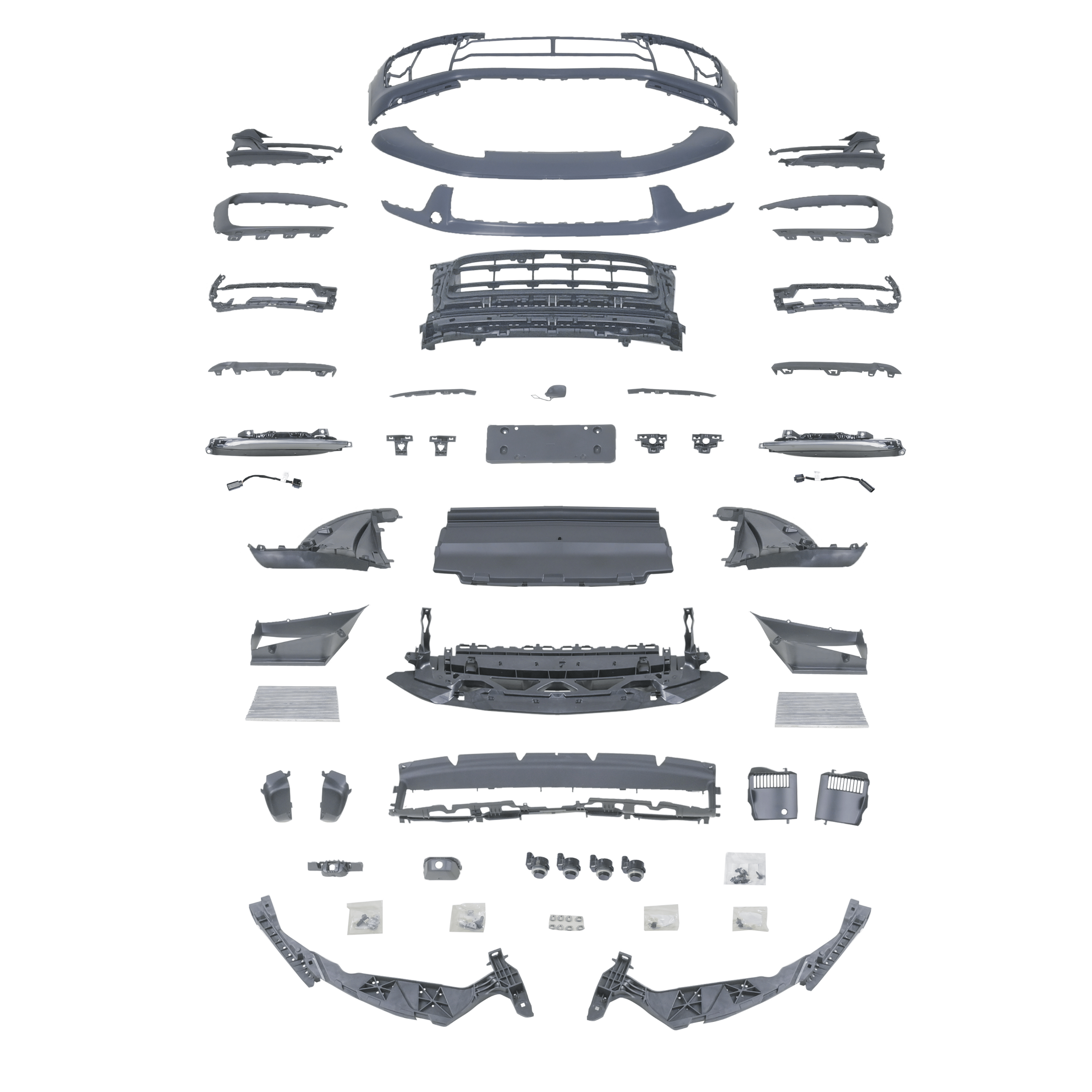 Compatible with Porsche Macan 95B (2014-2023) Upgrade to 95B.3 OE Style Front Bumper Kit with DRL