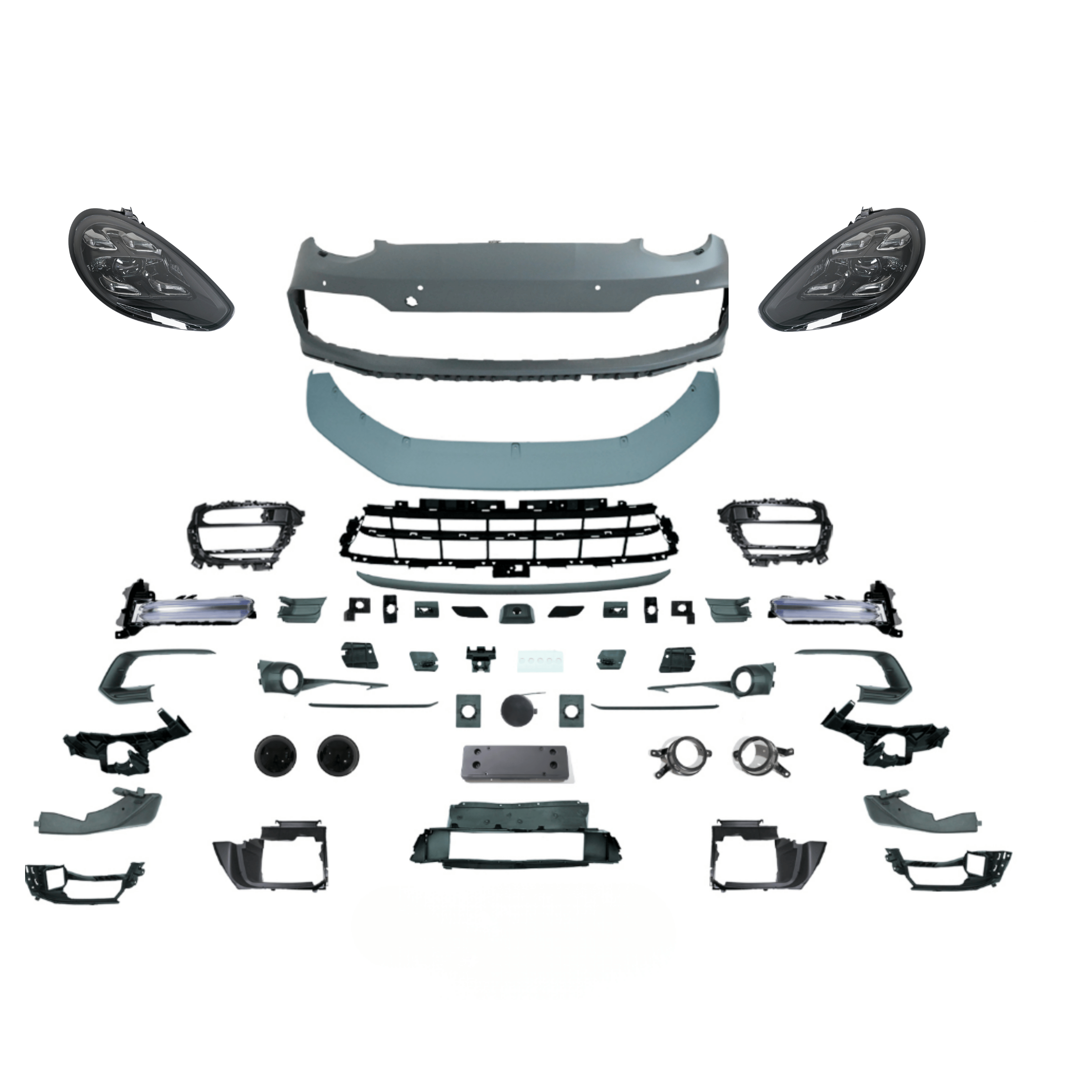 Porsche Panamera 970.1 to 971 GTS / SD Style Front Bumper Upgrade Kit with Headlight Conversion