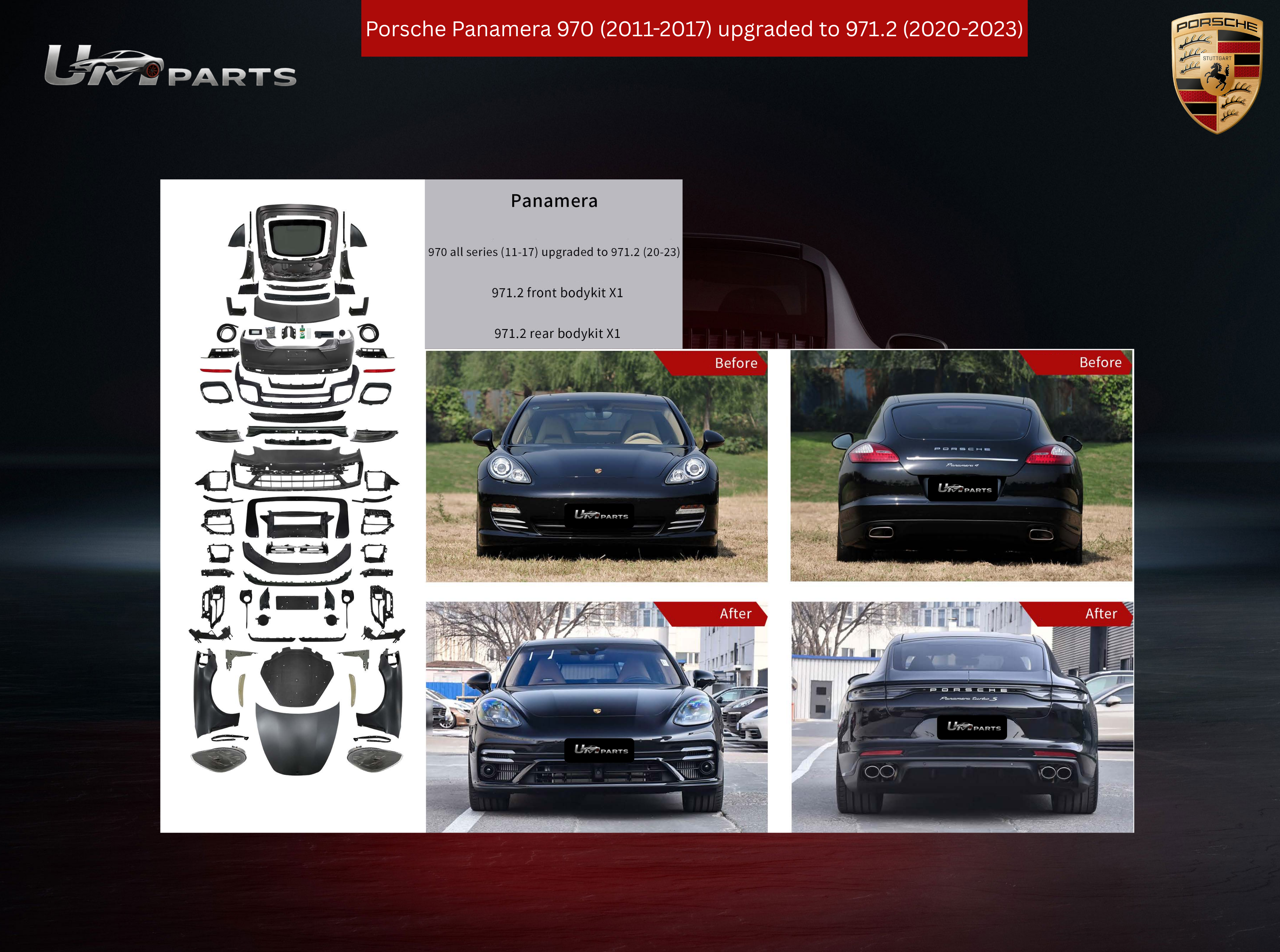 Panamera 970 (2011–2017) to 971.2 (2020–2023) Style Body Kit – Full Conversion Upgrade | UMPARTS